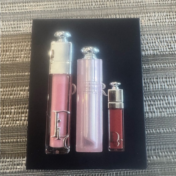 Dior Addict 3 pc Lip Essentials Set - Glow & Maximizer -001- Soft Pink BNIB - Picture 5 of 6